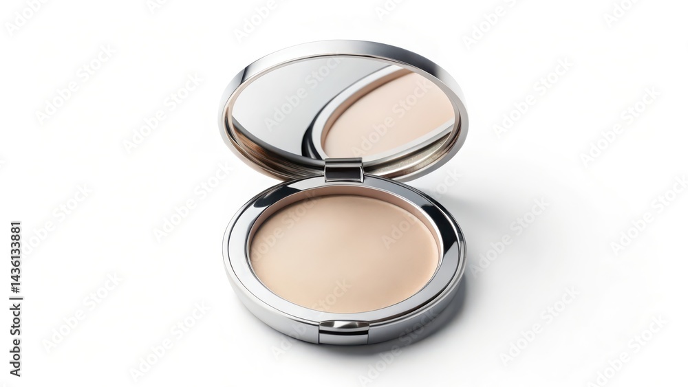 Compact Powder, Open, White Background Compact Powder, Open, White Background