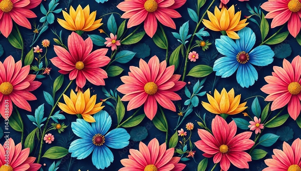 Intricate floral textile design, repeating seamlessly , decor, nature, background Intricate floral textile design, repeating seamlessly , decor, nature, background