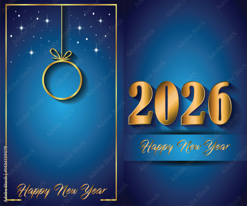 2026 Happy New Year background for your season invitations , festive posters, greetings cards.