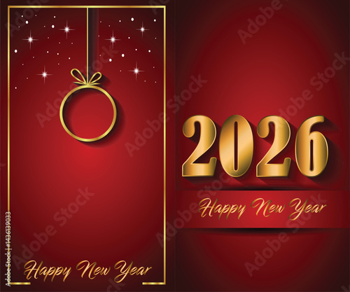 Obraz na płótnie 2026 Happy New Year background for your season invitations , festive posters, greetings cards. w salonie