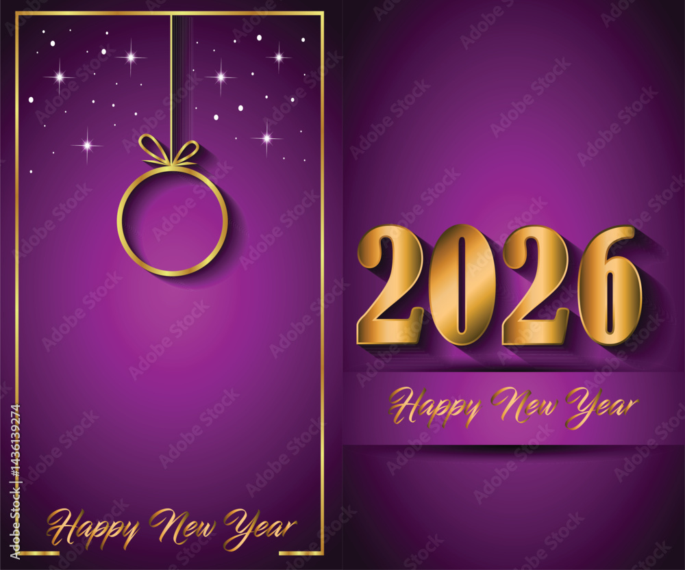 2026 Happy New Year background for your season invitations , festive posters, greetings cards.