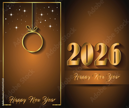 Obraz na płótnie 2026 Happy New Year background for your season invitations , festive posters, greetings cards. w salonie
