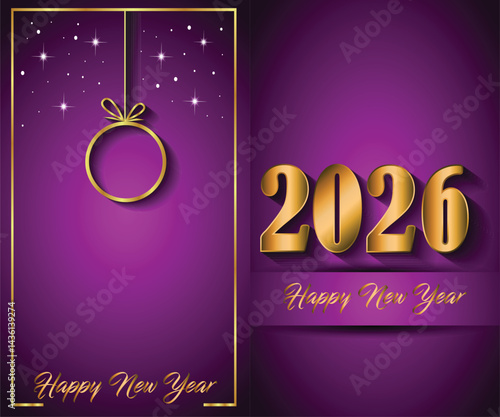 Obraz na płótnie 2026 Happy New Year background for your season invitations , festive posters, greetings cards. w salonie