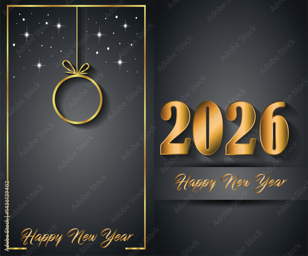 2026 Happy New Year background for your season invitations , festive posters, greetings cards.