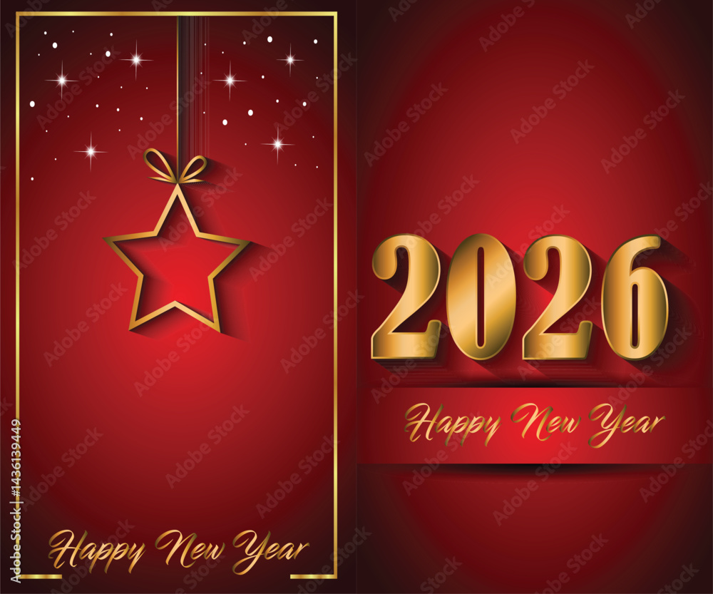 2026 Happy New Year background for your season invitations , festive posters, greetings cards.