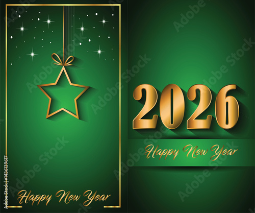 Obraz na płótnie 2026 Happy New Year background for your season invitations , festive posters, greetings cards. w salonie