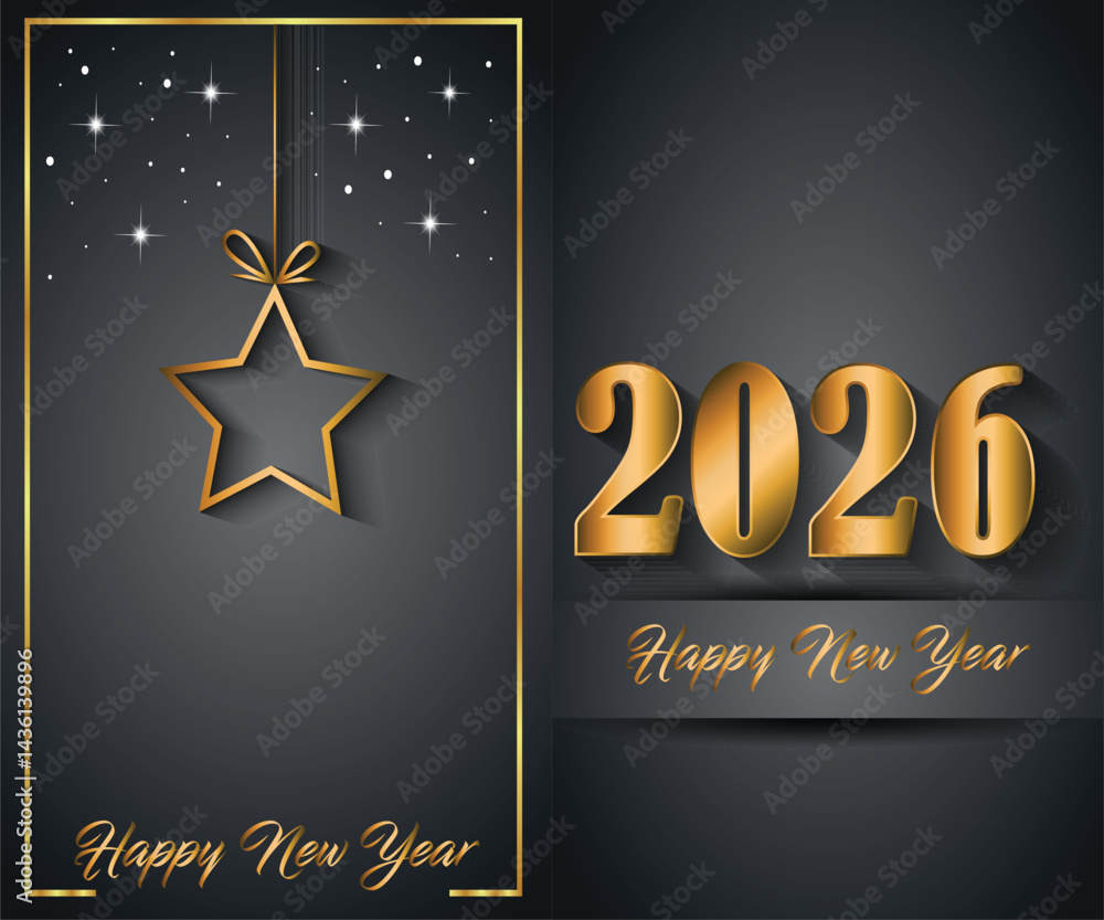 2026 Happy New Year background for your season invitations , festive posters, greetings cards.