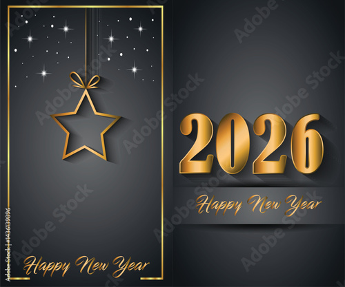2026 Happy New Year background for your season invitations , festive posters, greetings cards.