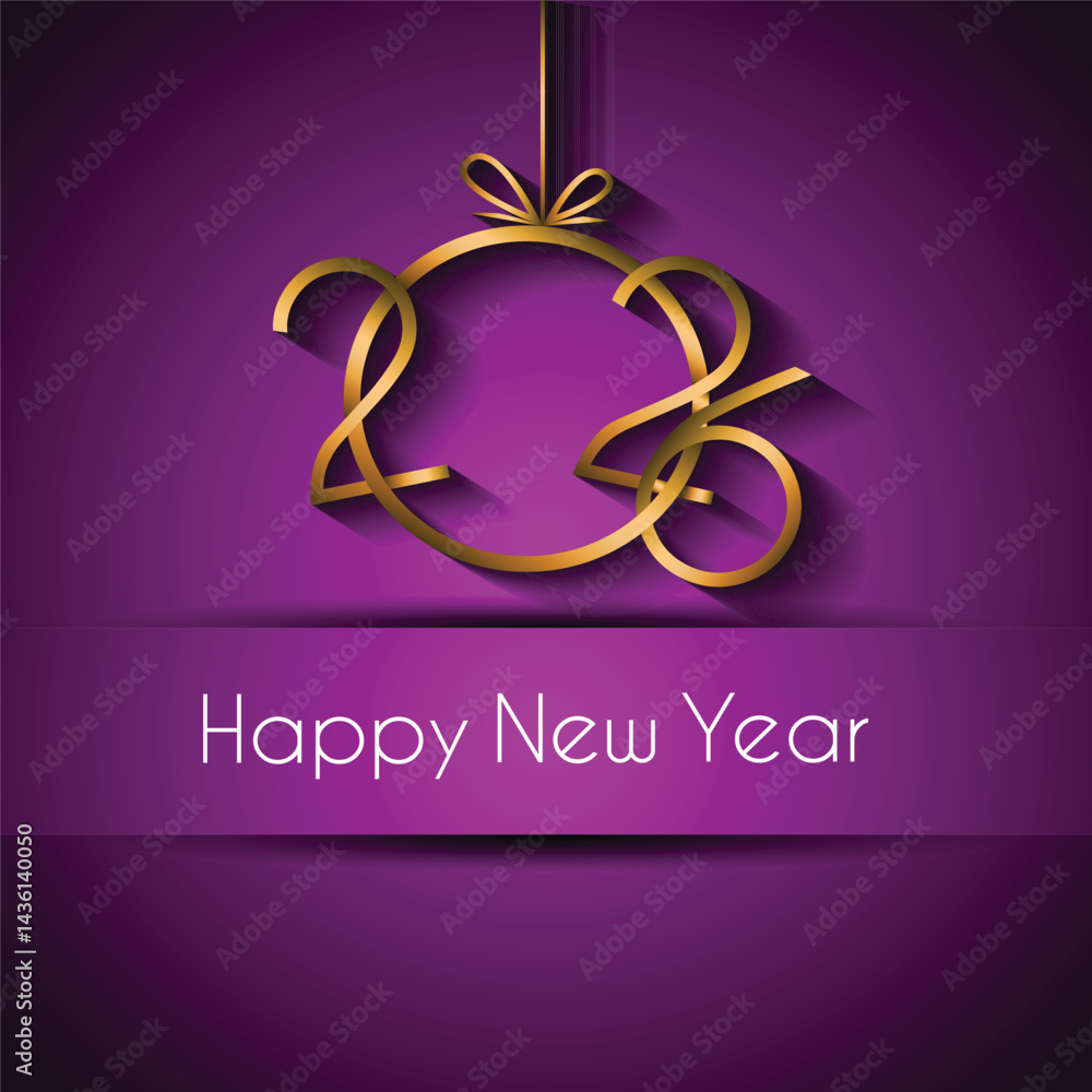 2026 Happy New Year background.