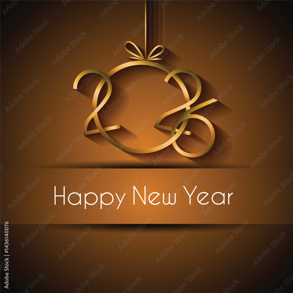 2026 Happy New Year background.