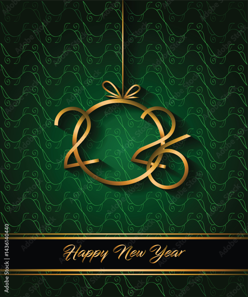 2026 Happy New Year background for your seasonal invitations, festive posters, greetings cards.