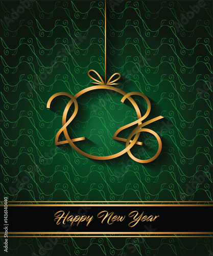 Obraz na płótnie 2026 Happy New Year background for your seasonal invitations, festive posters, greetings cards. w salonie