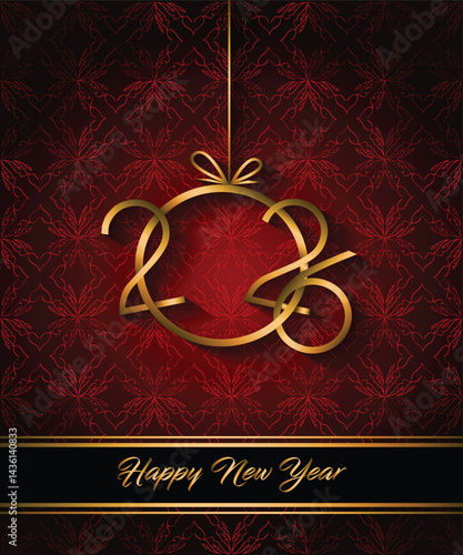 Obraz na płótnie 2026 Happy New Year background for your seasonal invitations, festive posters, greetings cards. w salonie