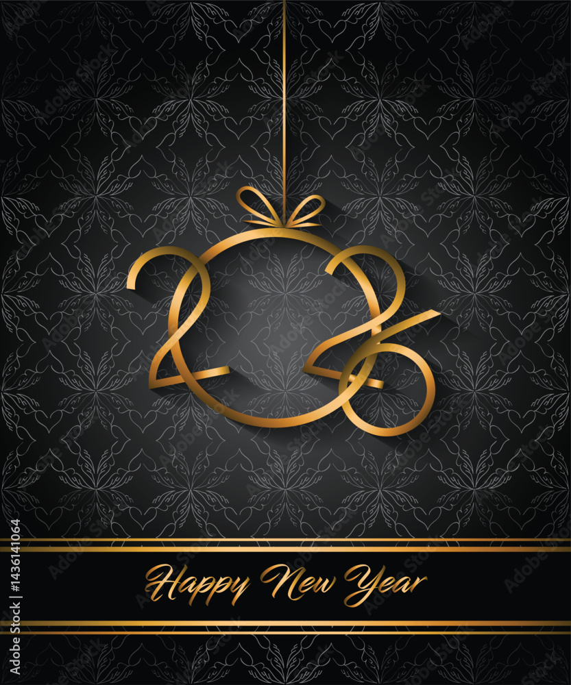 2026 Happy New Year background for your seasonal invitations, festive posters, greetings cards.
