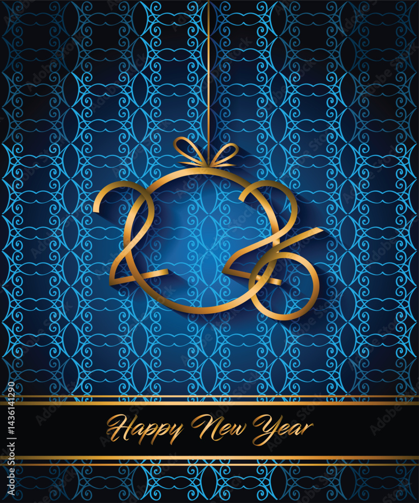 2026 Happy New Year background for your seasonal invitations, festive posters, greetings cards.
