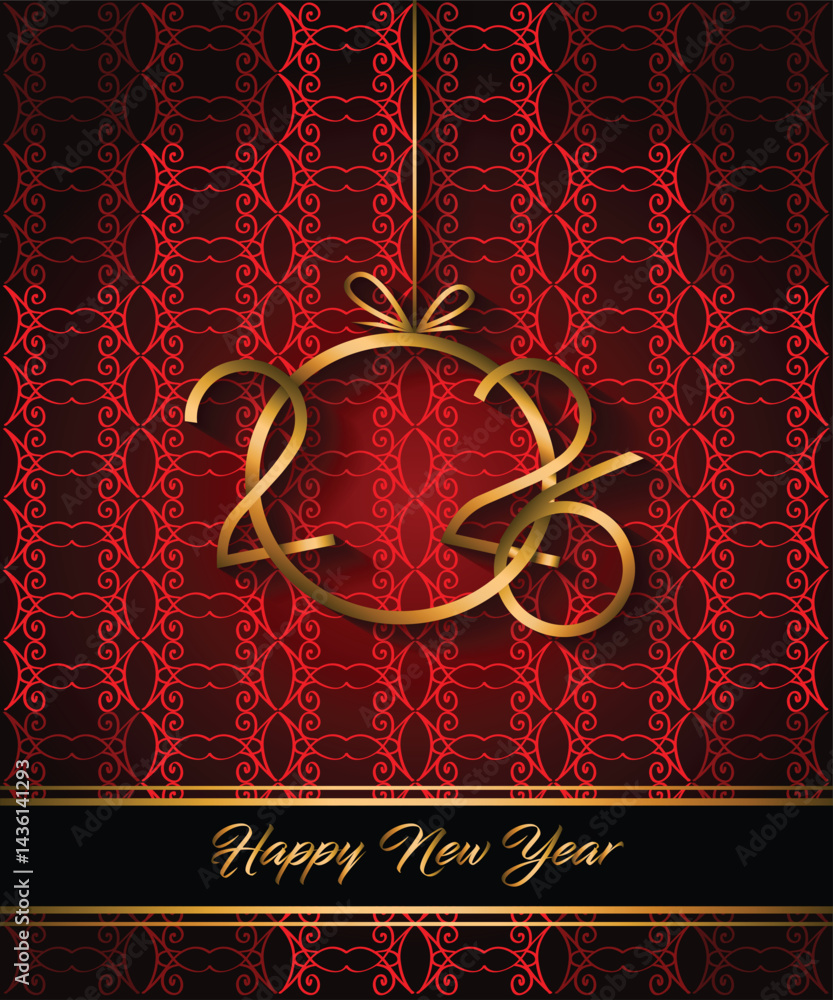 2026 Happy New Year background for your seasonal invitations, festive posters, greetings cards.