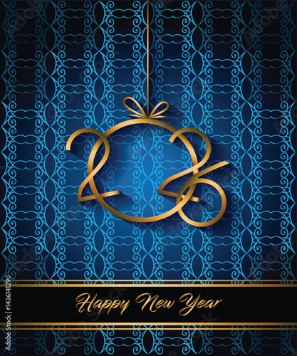 Obraz na płótnie 2026 Happy New Year background for your seasonal invitations, festive posters, greetings cards. w salonie