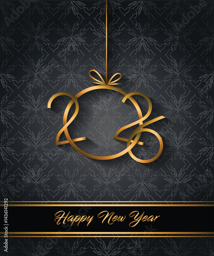 Obraz na płótnie 2026 Happy New Year background for your seasonal invitations, festive posters, greetings cards. w salonie