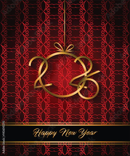 Obraz na płótnie 2026 Happy New Year background for your seasonal invitations, festive posters, greetings cards. w salonie