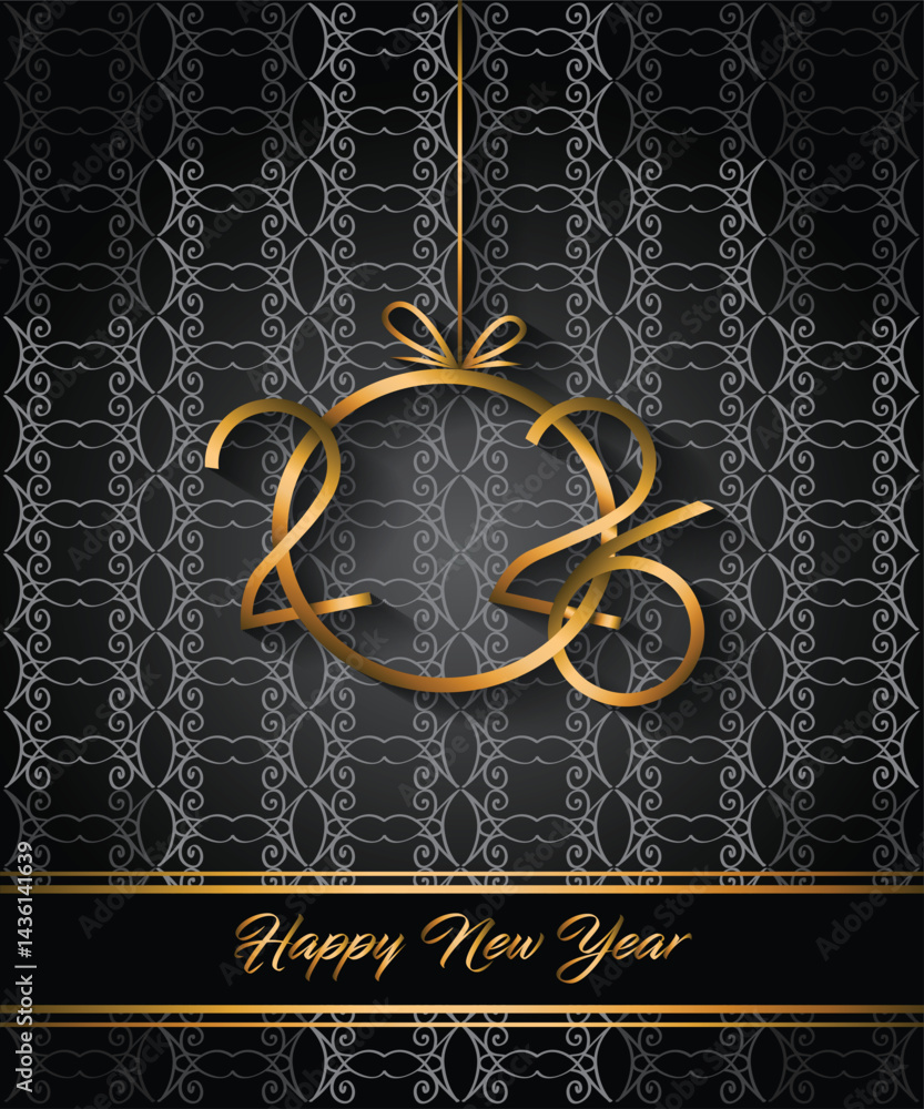 2026 Happy New Year background for your seasonal invitations, festive posters, greetings cards.