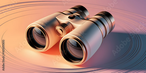 Elegant binoculars on a smooth surface.