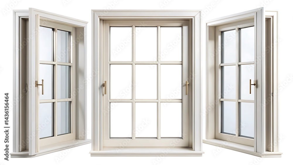 Window frames isolated on white background Window frames isolated on white background