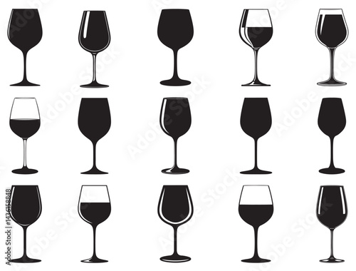 WINE GLASSES SILHOUETTE