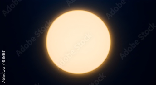 Abstract Celestial Orb Glowing In A Deep Blue Night Backdrop