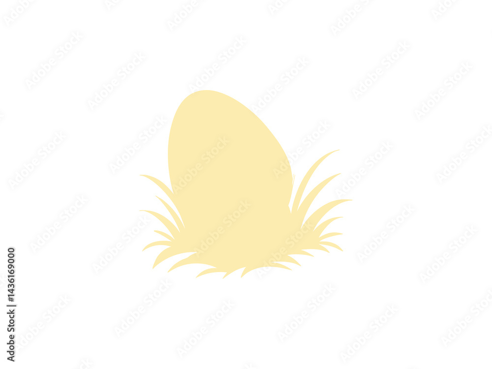 This charming image shows a stylized Easter egg arrangement.