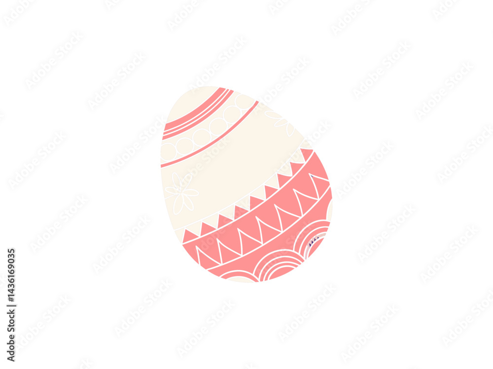 This charming image shows a stylized Easter egg arrangement.