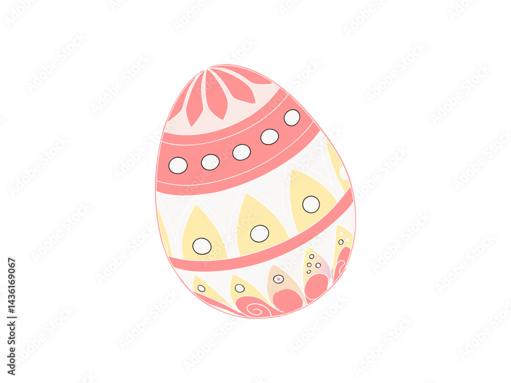 This charming image shows a stylized Easter egg arrangement.