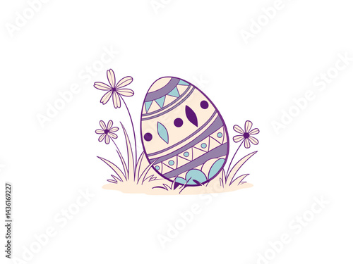 Obraz na płótnie This charming image shows a stylized Easter egg arrangement.