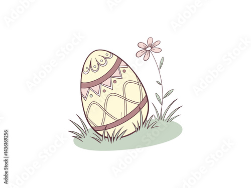 Obraz na płótnie This charming image shows a stylized Easter egg arrangement.