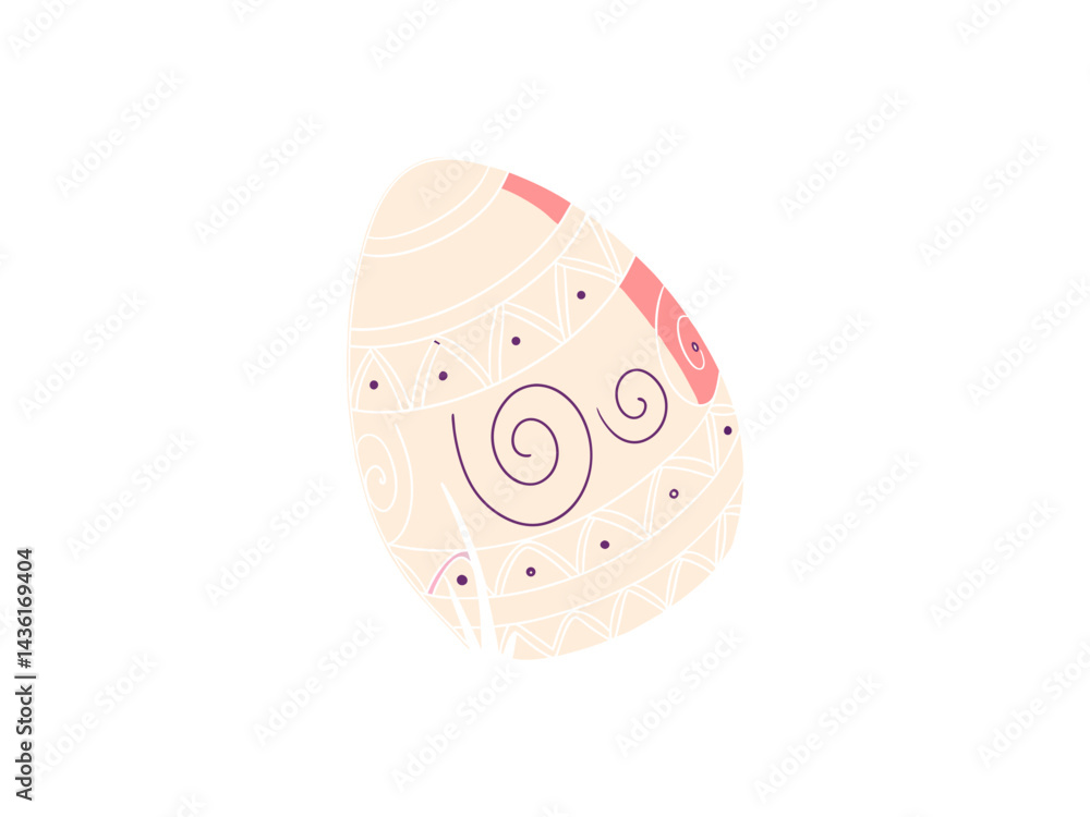 Hand-painted Easter eggs with floral designs - springtime holiday images for Easter celebrations and decorations