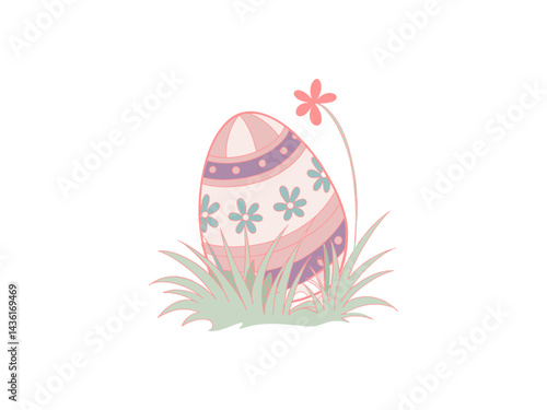 Obraz na płótnie Hand-painted Easter eggs with floral designs - springtime holiday images for Easter celebrations and decorations