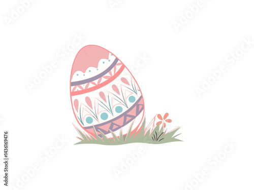 Obraz na płótnie Hand-painted Easter eggs with floral designs - springtime holiday images for Easter celebrations and decorations