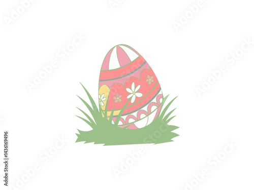 Obraz na płótnie Hand-painted Easter eggs with floral designs - springtime holiday images for Easter celebrations and decorations