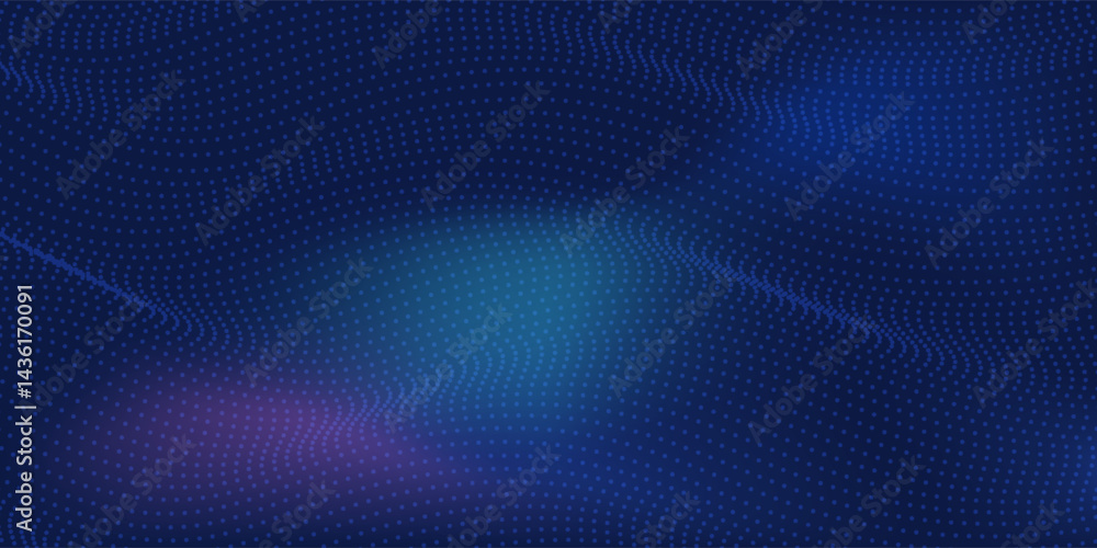 Fototapeta premium Abstract light point Hi-tech digital technology concept. High tech computer illustration with purple and dark blue gradient background simple abstract