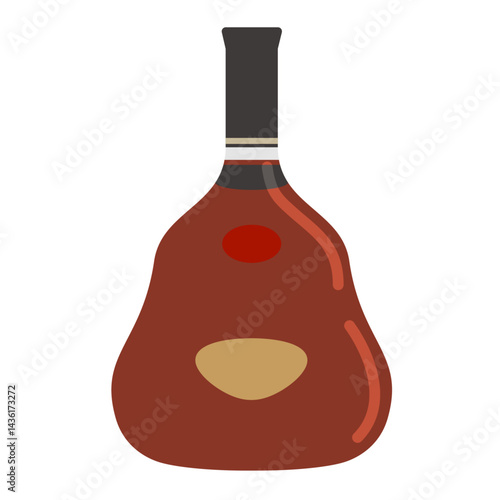 ブランデー 瓶 ボトル のイラスト
