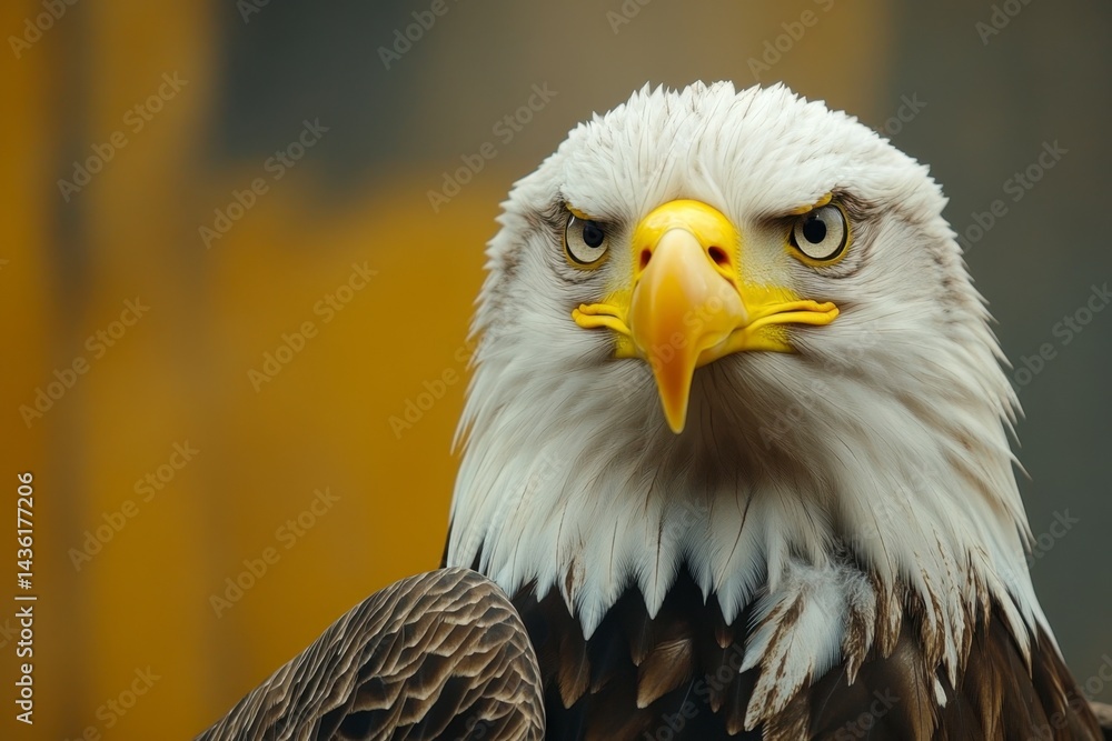 Obraz premium Majestic Bald Eagle with Intense Gaze and Stunning Details