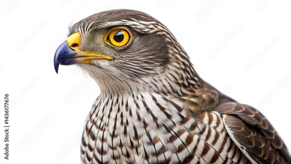 Obraz premium common buzzard isolated on white background