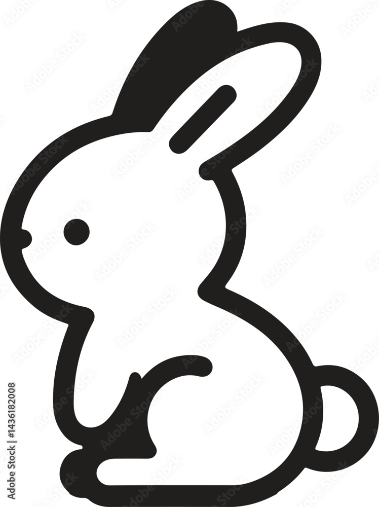 rabbit vector silhouette