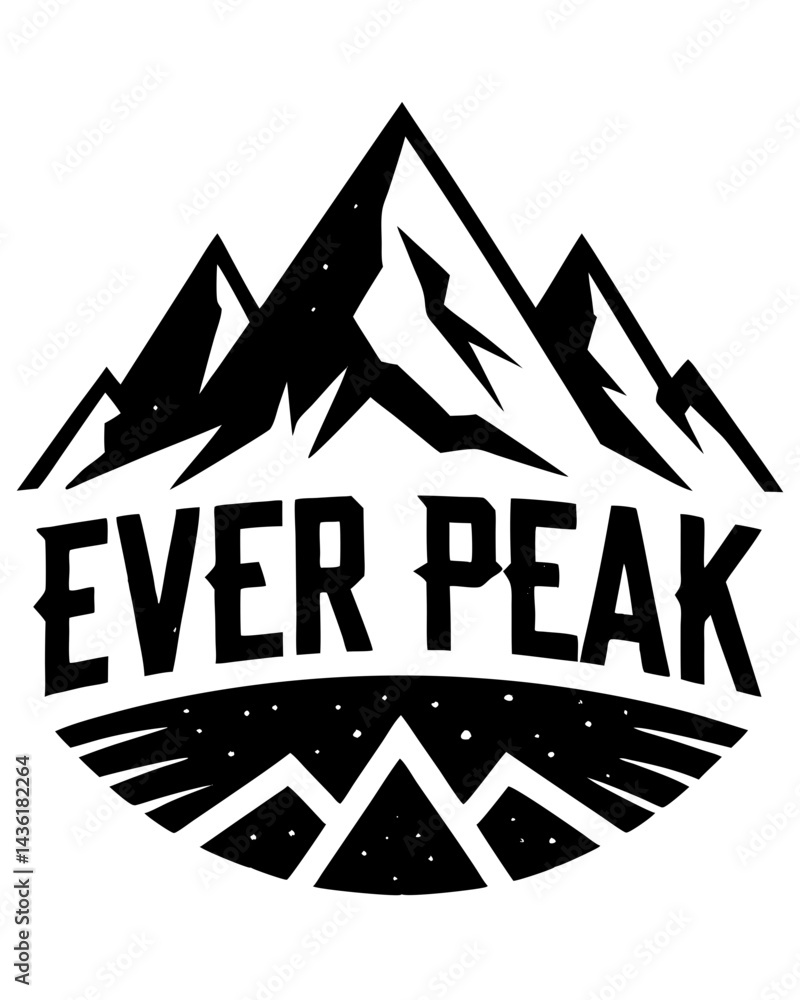 Green Mountains Ever peak Nature Vector Art Green Mountains Ever peak Nature Vector Art