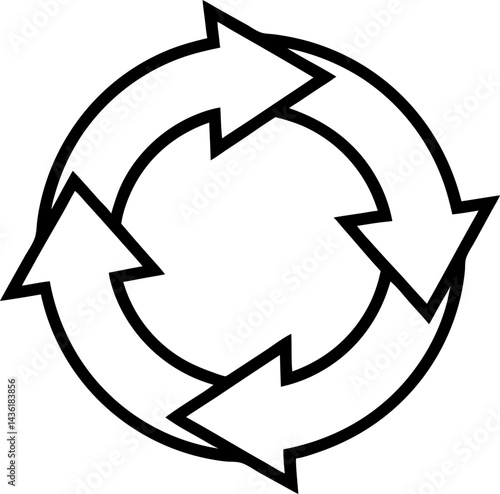 Reload icon vector. Refresh icon. recycle vector icon symbol and arrow rotation circle in transparent background.