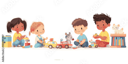 children playing with toys