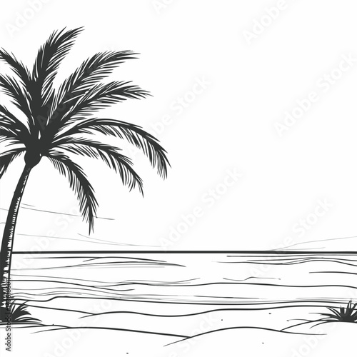 vector silhouette of palm tree