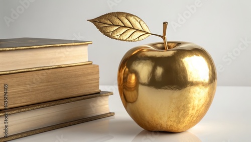 Golden Apple and Stack of B...