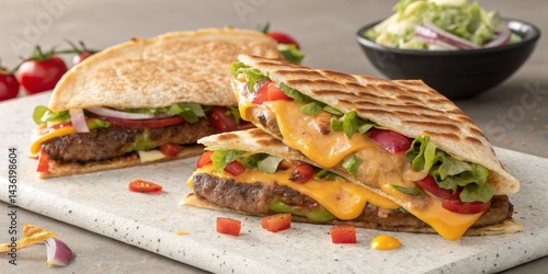 Grilled Cheese Burger Quesa...