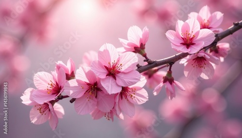 Wallpaper Mural Delicate pink cherry blossoms, full bloom, soft petals , wallpaper, image Torontodigital.ca