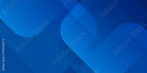 Abstract blue background with glowing geometric lines. Modern blue gradient square shape design. Futuristic technology concept modern simple abstract illustration